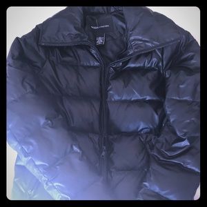 MODA international black puffer bomber jacket XS